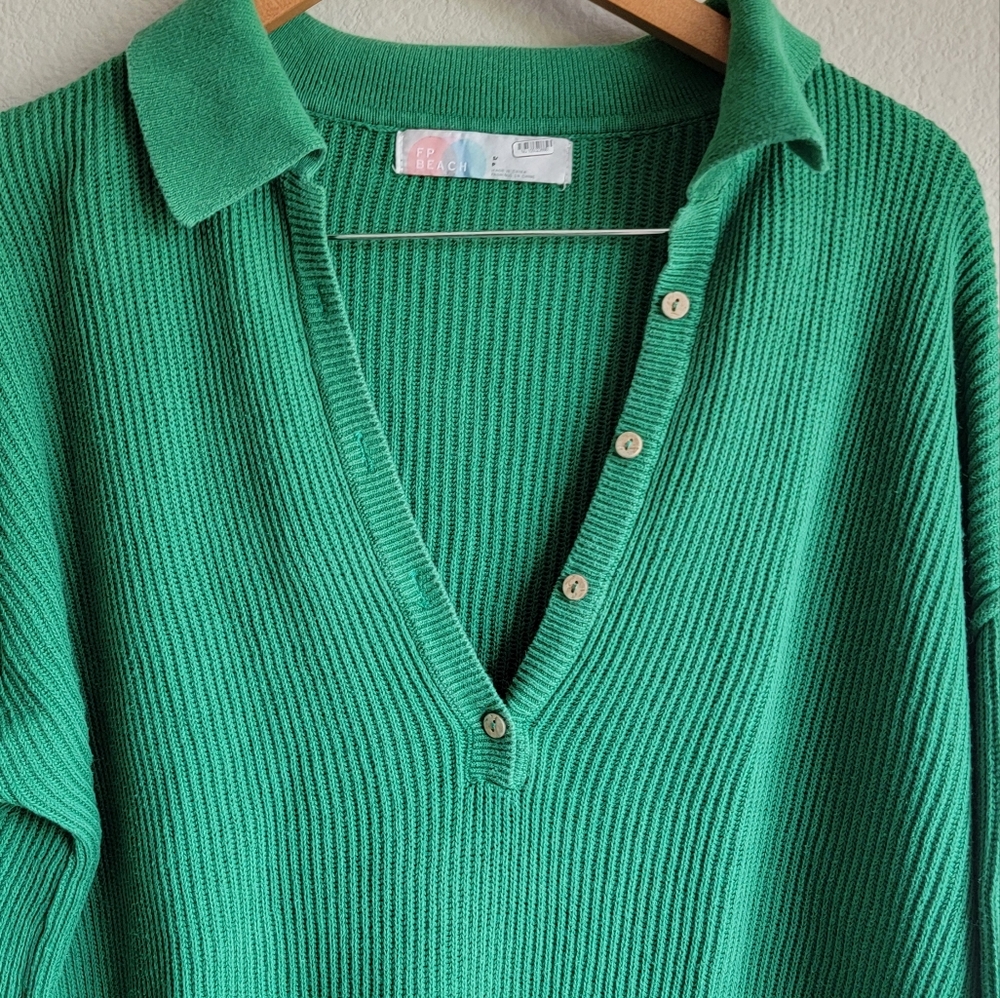 Flawed Free People Beach Picnic Sweater Romper - Picture 6 of 8